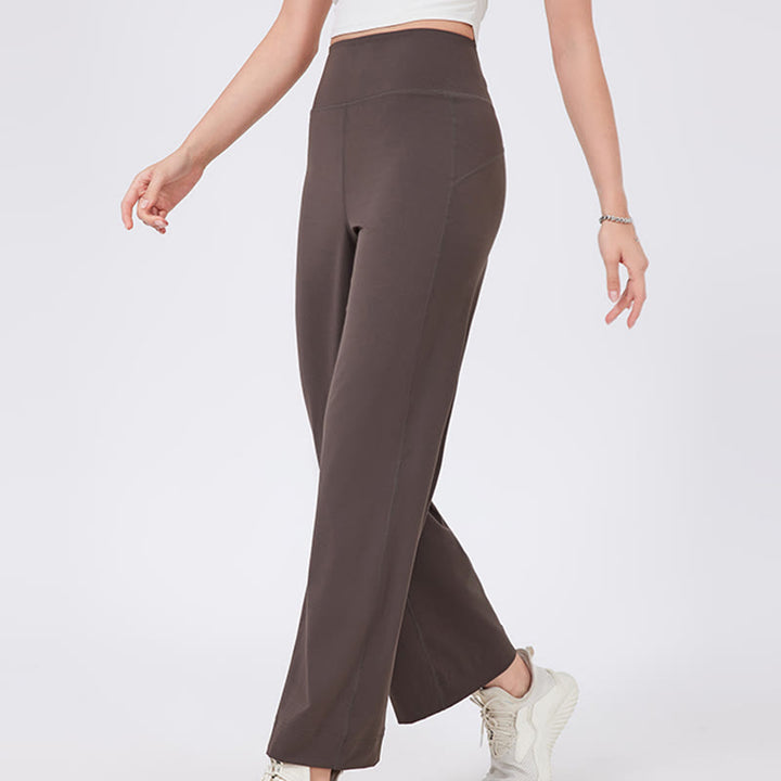 Olivenorma Pantaloni da yoga elasticizzati versatili a vita media con taglio dritto - image 20