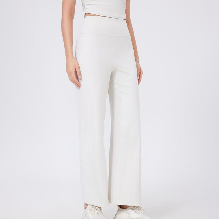 Olivenorma Pantaloni da yoga elasticizzati versatili a vita media con taglio dritto - Bianco - XL - image 10