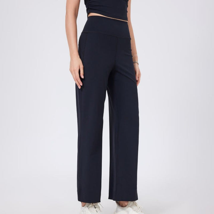 Olivenorma Pantaloni da yoga elasticizzati versatili a vita media con taglio dritto - Nero - XL - image 22