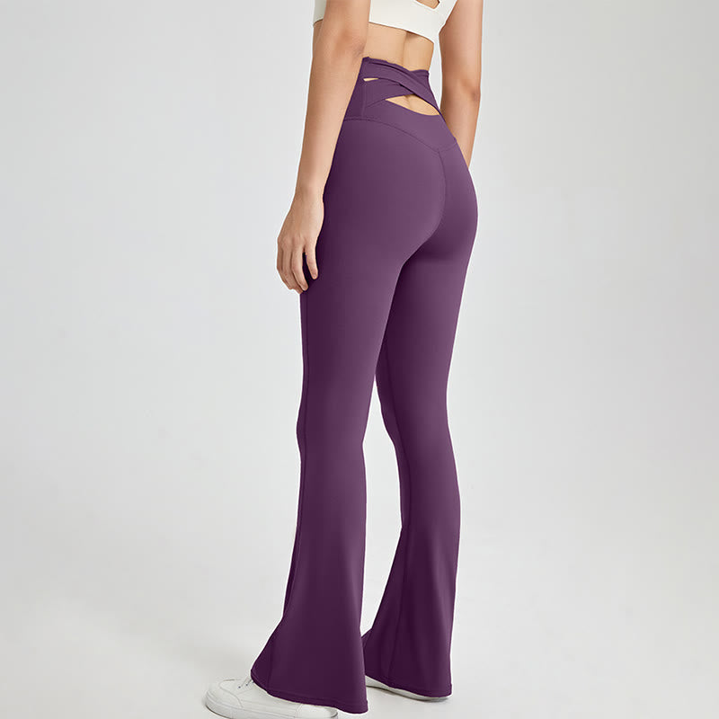 Olivenorma Leggings svasati da allenamento per donna, pantaloni da yoga a vita alta - Viola - XL - image 11