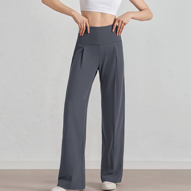 Olivenorma Pantaloni a gamba larga Pantaloni casual elasticizzati Pantaloni da salotto Pantaloni da yoga - image 4