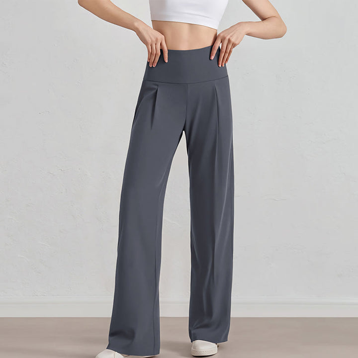 Olivenorma Pantaloni a gamba larga Pantaloni casual elasticizzati Pantaloni da salotto Pantaloni da yoga - image 4