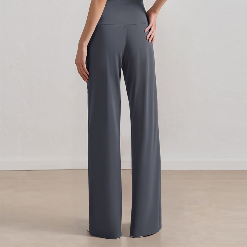 Olivenorma Pantaloni a gamba larga Pantaloni casual elasticizzati Pantaloni da salotto Pantaloni da yoga - image 4