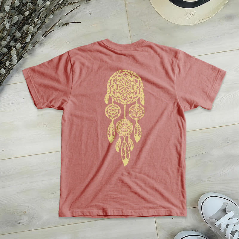 Olivenorma Flower Of Life, maglietta con stampa geometrica acchiappasogni e scollo a V, per allontanare il male - image 24