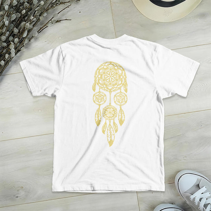Olivenorma Flower Of Life, maglietta con stampa geometrica acchiappasogni e scollo a V, per allontanare il male - image 14