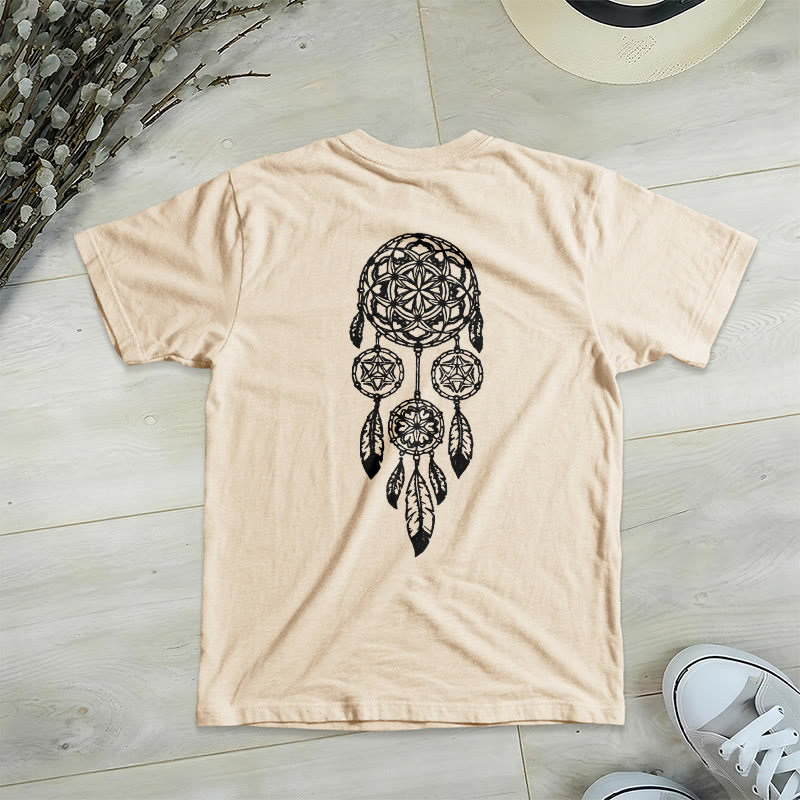 Olivenorma Flower Of Life, maglietta con stampa geometrica acchiappasogni e scollo a V, per allontanare il male - image 16