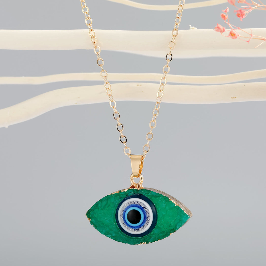 Collana energetica con quarzo ialino Olivenorma e malocchio - Avventurina verde - image 10