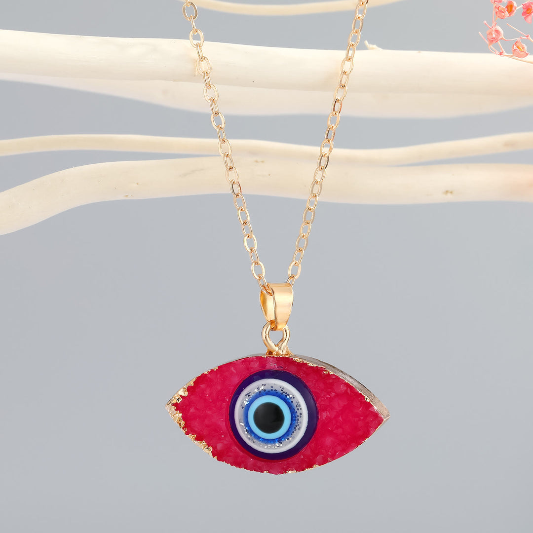 Collana energetica con quarzo ialino Olivenorma e malocchio - Quarzo rubino - image 8