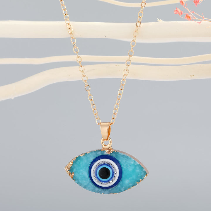 Collana energetica con quarzo ialino Olivenorma e malocchio - Acquamarina - image 14