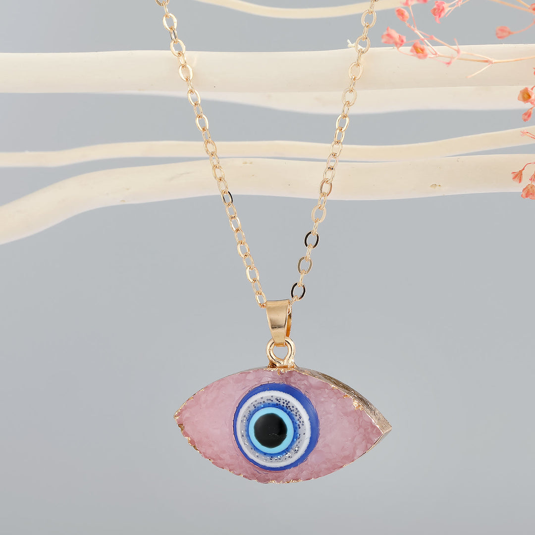 Collana energetica con quarzo ialino Olivenorma e malocchio - Quarzo rosa - image 12