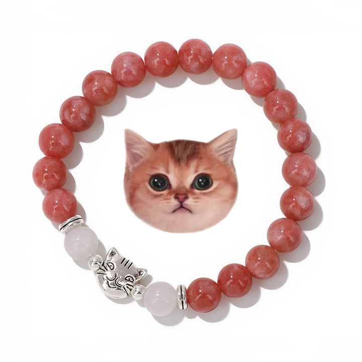 Braccialetto con perline di pietre preziose Olivenorma Cat Magic - Corniola - image 7
