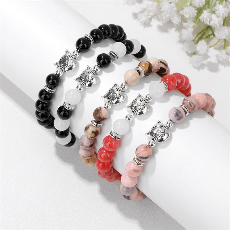 Braccialetto con perline di pietre preziose Olivenorma Cat Magic - image 18