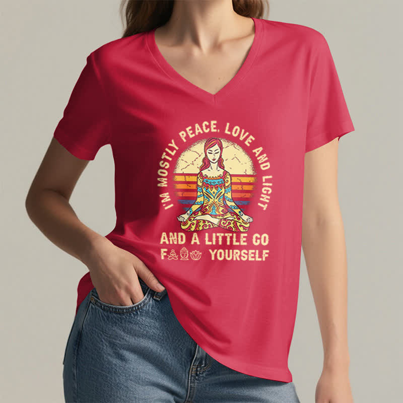 Maglietta yoga Olivenorma "Sono principalmente pace, amore e luce" - image 19