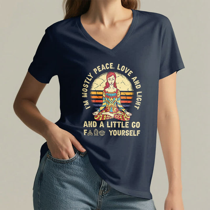 Maglietta yoga Olivenorma "Sono principalmente pace, amore e luce" - image 7