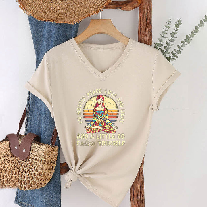 Maglietta yoga Olivenorma "Sono principalmente pace, amore e luce" - image 32