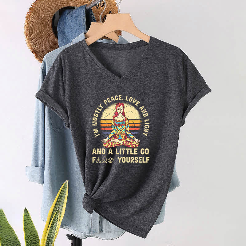 Maglietta yoga Olivenorma "Sono principalmente pace, amore e luce" - image 17