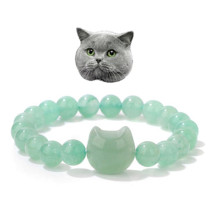Braccialetto di cristallo con ciondolo Mystic Meow Olivenorma - Avventurina verde - image 16