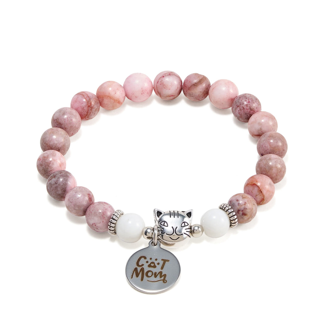 Olivenorma - Braccialetto di cristallo fatto a mano per amanti dei gatti, orgogliosa mamma di gatti - image 4