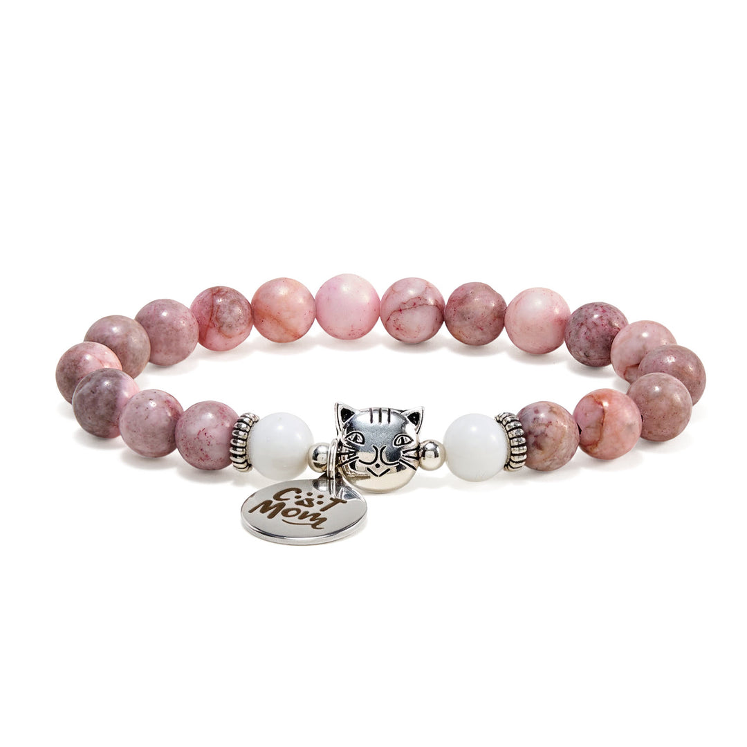 Olivenorma - Braccialetto di cristallo fatto a mano per amanti dei gatti, orgogliosa mamma di gatti - image 3