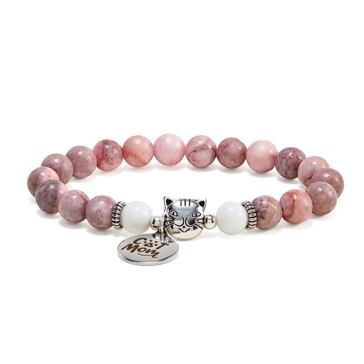 Olivenorma - Braccialetto di cristallo fatto a mano per amanti dei gatti, orgogliosa mamma di gatti - image 3