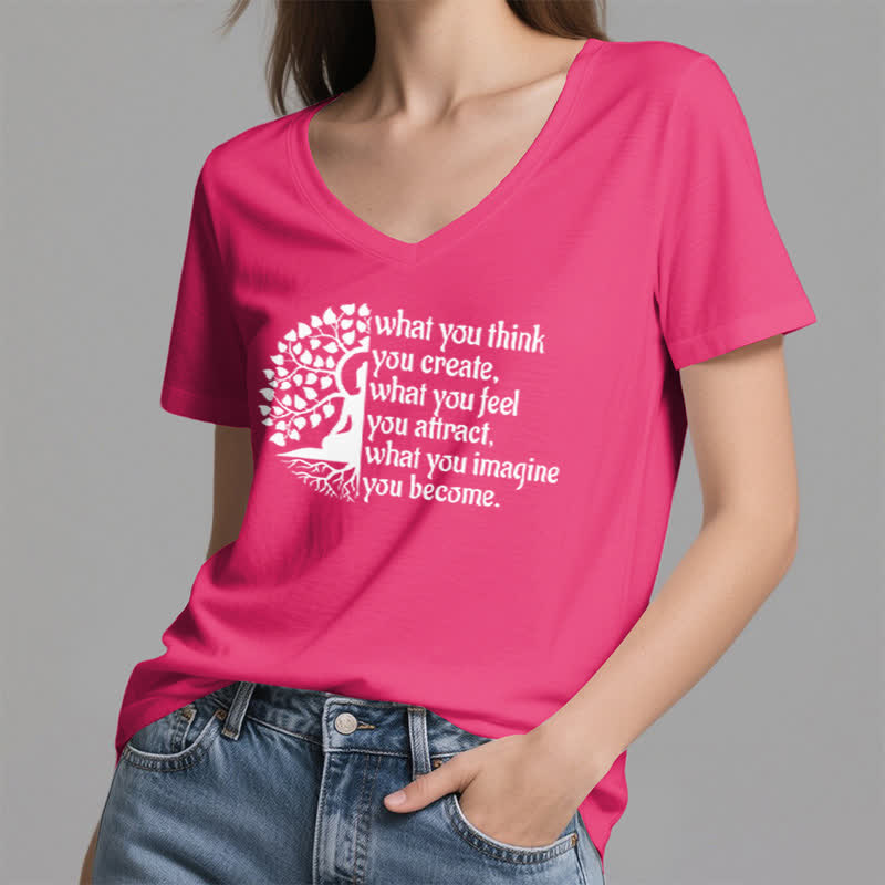 Olivenorma con scollo a V "What You Think You Create" di Olivenorma - image 19