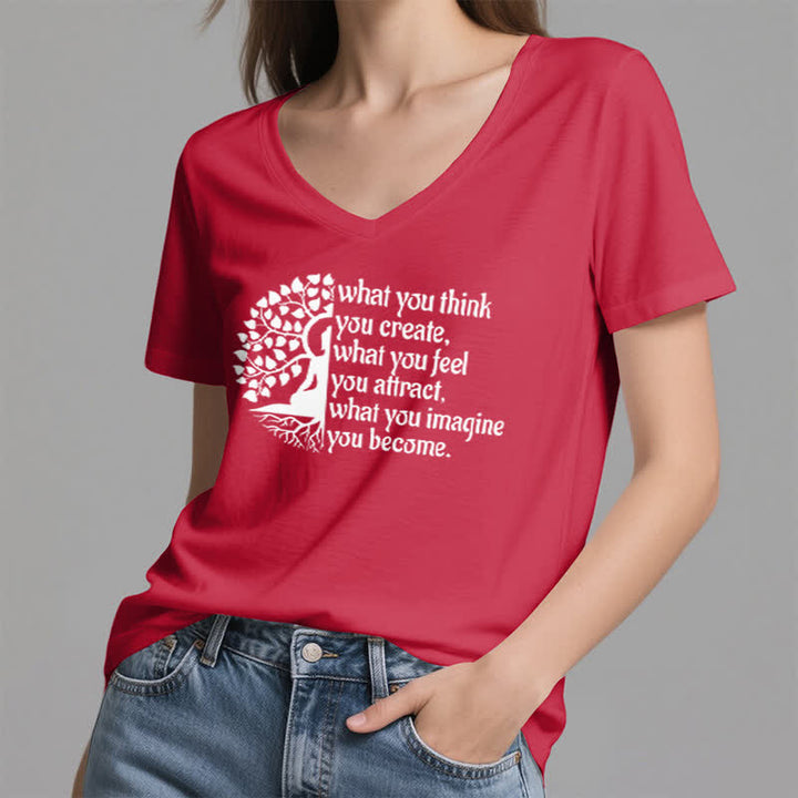 Olivenorma con scollo a V "What You Think You Create" di Olivenorma - image 13