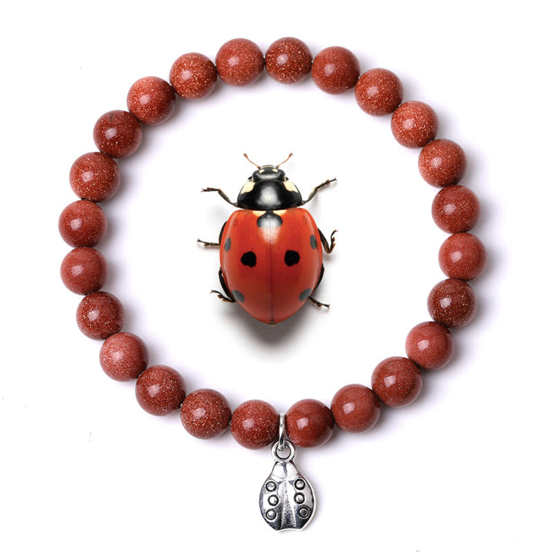 Braccialetto Olivenorma Lucky 7 con ciondolo a forma di coccinella e pietre preziose - Arenaria - image 27