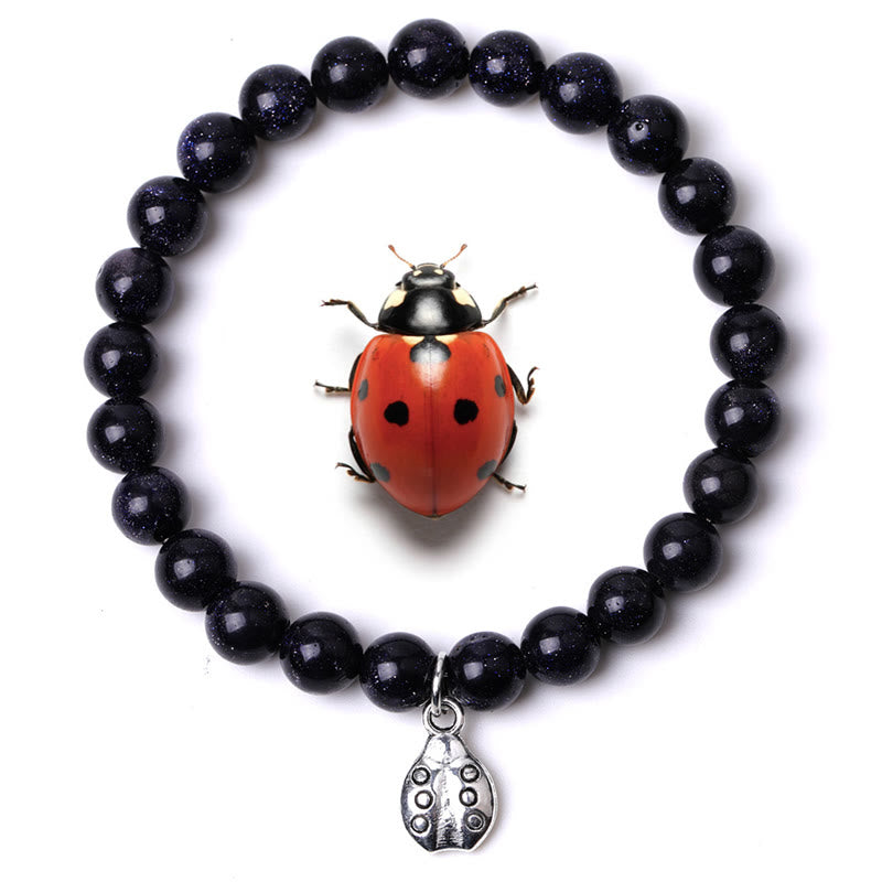 Braccialetto Olivenorma Lucky 7 con ciondolo a forma di coccinella e pietre preziose - Arenaria blu - image 37