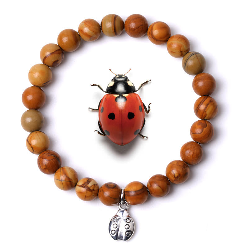 Braccialetto Olivenorma Lucky 7 con ciondolo a forma di coccinella e pietre preziose - Sardonice - image 21