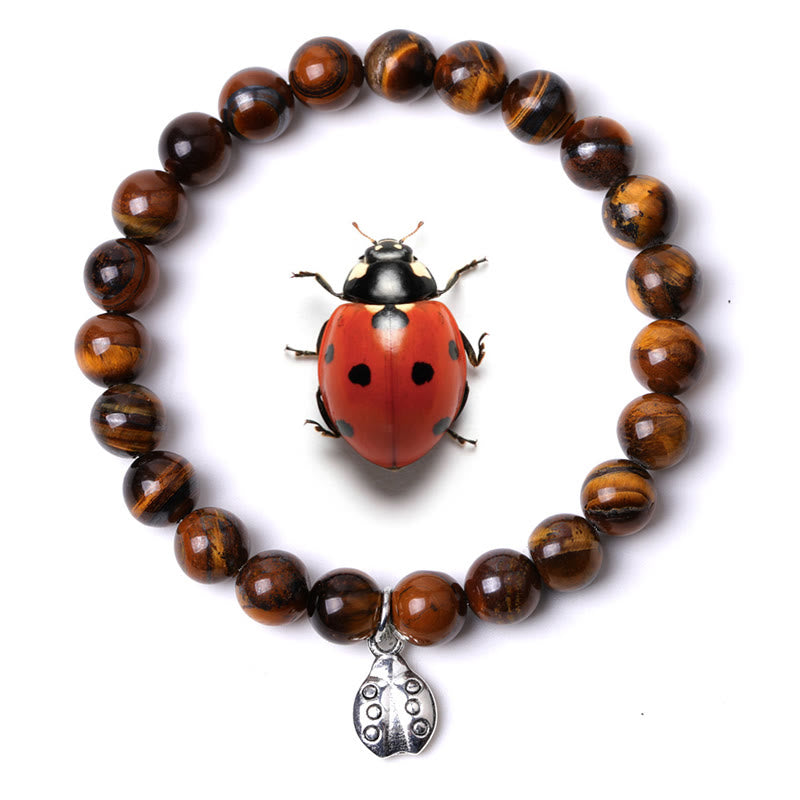 Braccialetto Olivenorma Lucky 7 con ciondolo a forma di coccinella e pietre preziose - Occhio di tigre - image 23