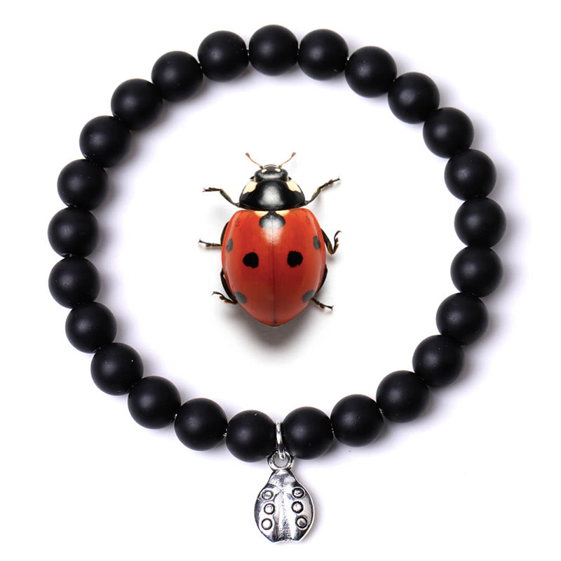 Braccialetto Olivenorma Lucky 7 con ciondolo a forma di coccinella e pietre preziose - Onice nero - image 39