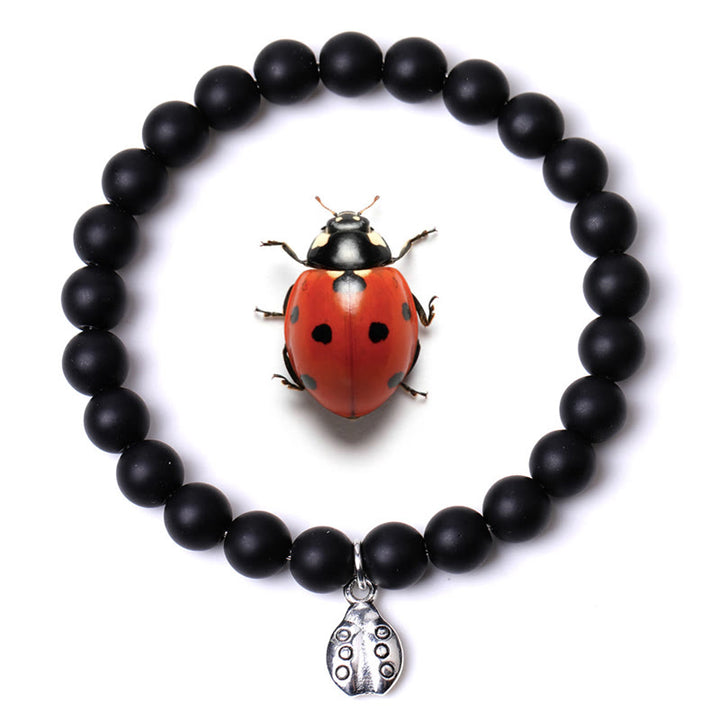 Braccialetto Olivenorma Lucky 7 con ciondolo a forma di coccinella e pietre preziose - Onice nero - image 39