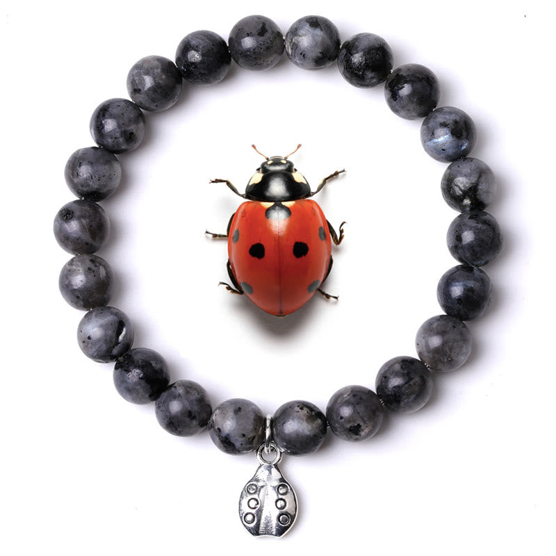 Braccialetto Olivenorma Lucky 7 con ciondolo a forma di coccinella e pietre preziose - Labradorite - image 35