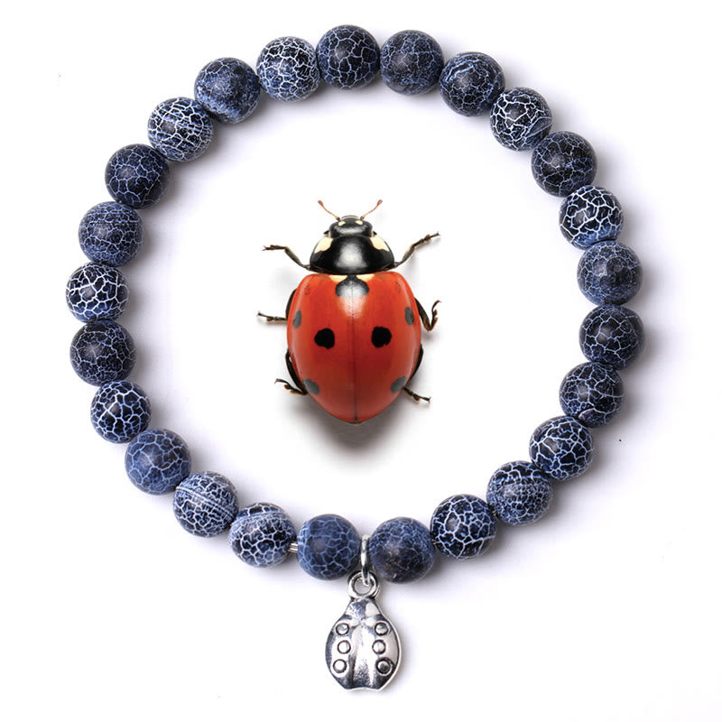 Braccialetto Olivenorma Lucky 7 con ciondolo a forma di coccinella e pietre preziose - Agata nera - image 45