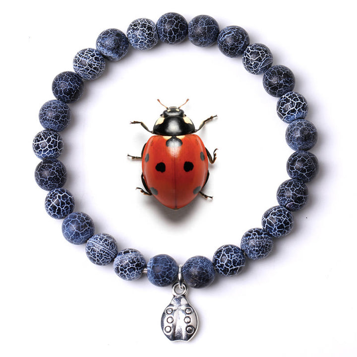 Braccialetto Olivenorma Lucky 7 con ciondolo a forma di coccinella e pietre preziose - Agata nera - image 45