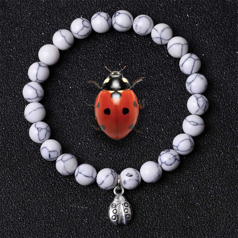 Braccialetto Olivenorma Lucky 7 con ciondolo a forma di coccinella e pietre preziose - Howlite - image 49
