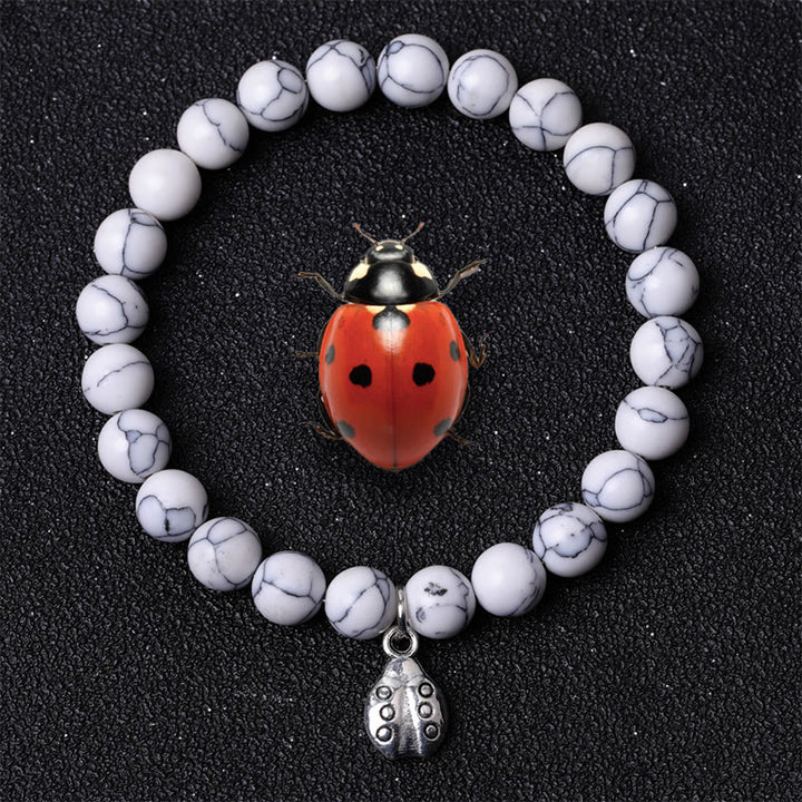 Braccialetto Olivenorma Lucky 7 con ciondolo a forma di coccinella e pietre preziose - Howlite - image 49