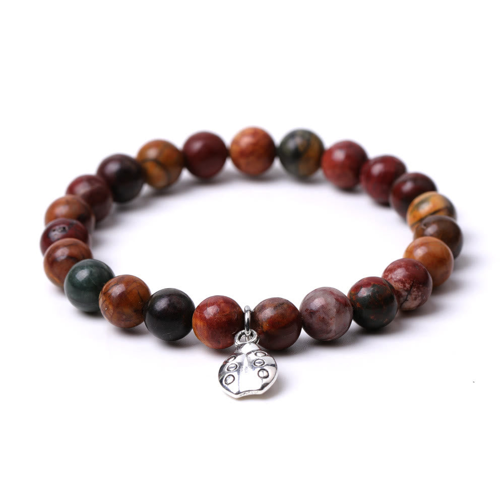 Braccialetto Olivenorma Lucky 7 con ciondolo a forma di coccinella e pietre preziose - image 8