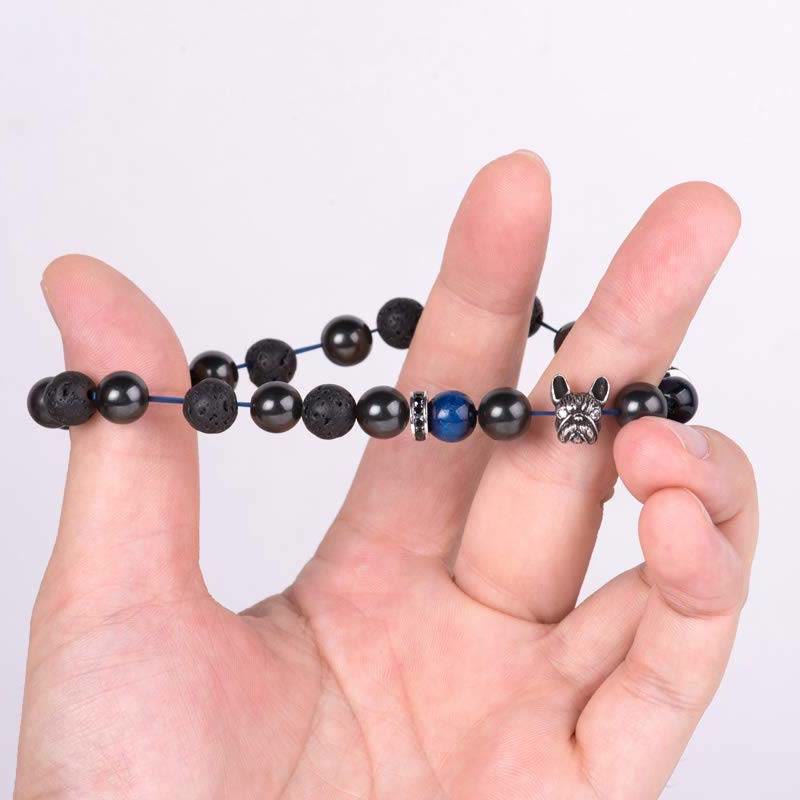 Bracciale commemorativo con pietre preziose a forma di bulldog francese Olivenorma - image 3