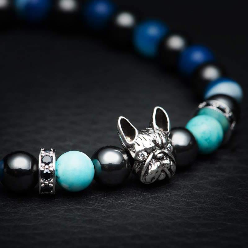 Bracciale commemorativo con pietre preziose a forma di bulldog francese Olivenorma - image 8