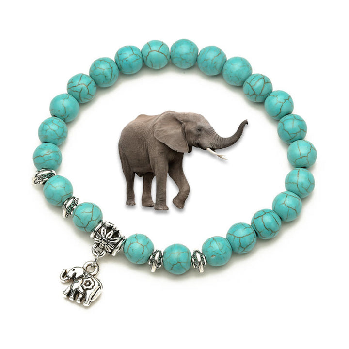 Olivenorma Animali Spirit Guardian Charm Braccialetti Turchese - Elefante B - image 7