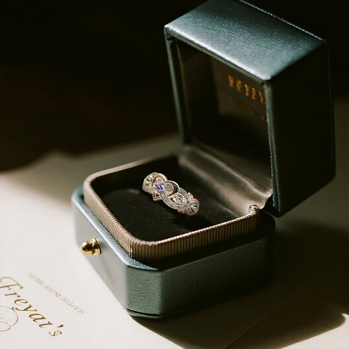 Anello d'amore con ametista e cuore di Olivenorma Freyja - image 6
