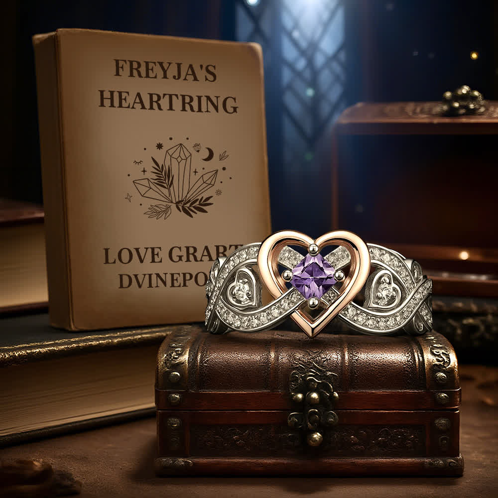 Anello d'amore con ametista e cuore di Olivenorma Freyja - image 7