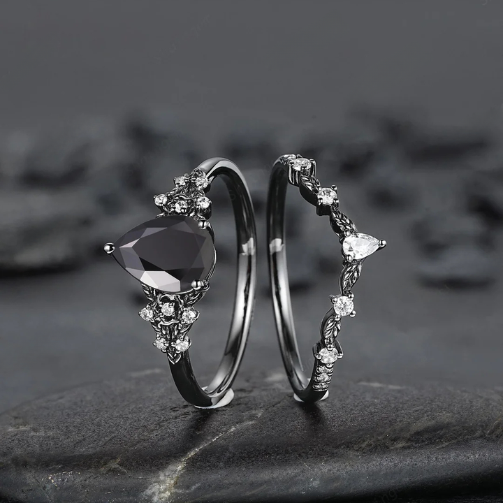 Anello Olivenorma The Guardian's Crown con granato e ossidiana - image 14