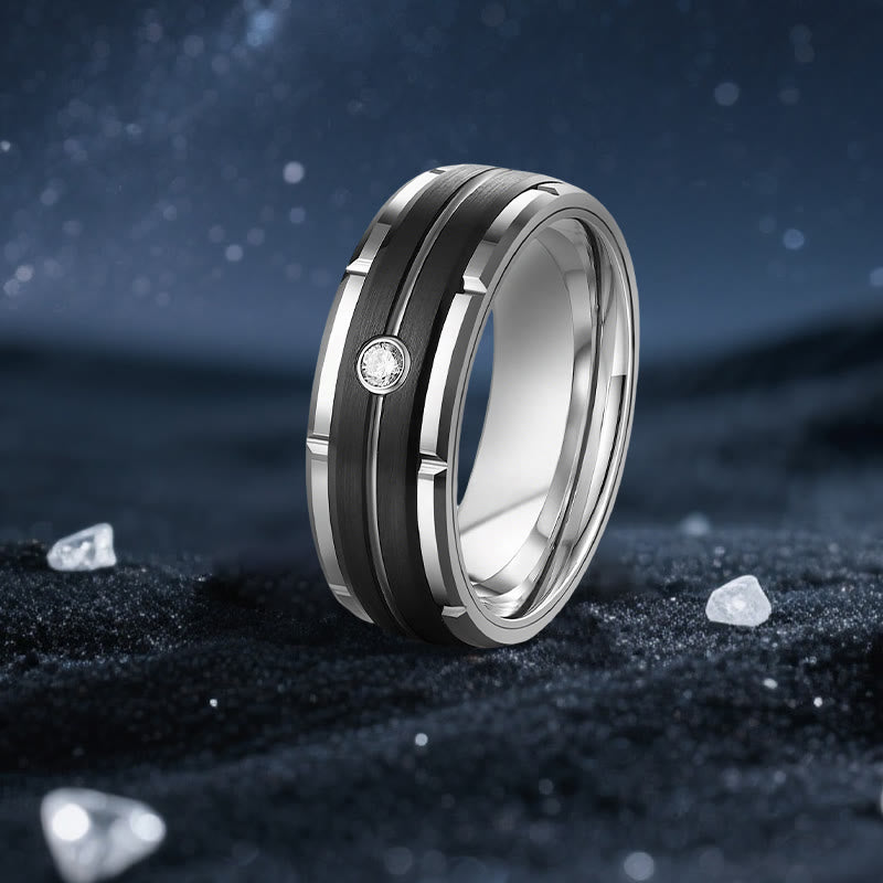 Anello di coppia Olivenorma Orion Void con moissanite nera - Anello per uomo - Stati Uniti 13 - image 4