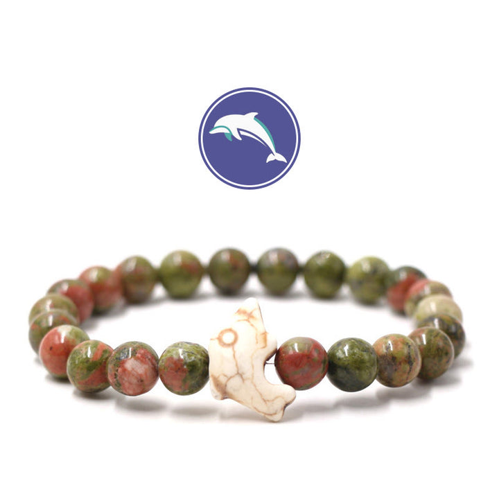 Bracciale Olivenorma Dolphin's Whisper con pietre preziose - Unakite - image 20