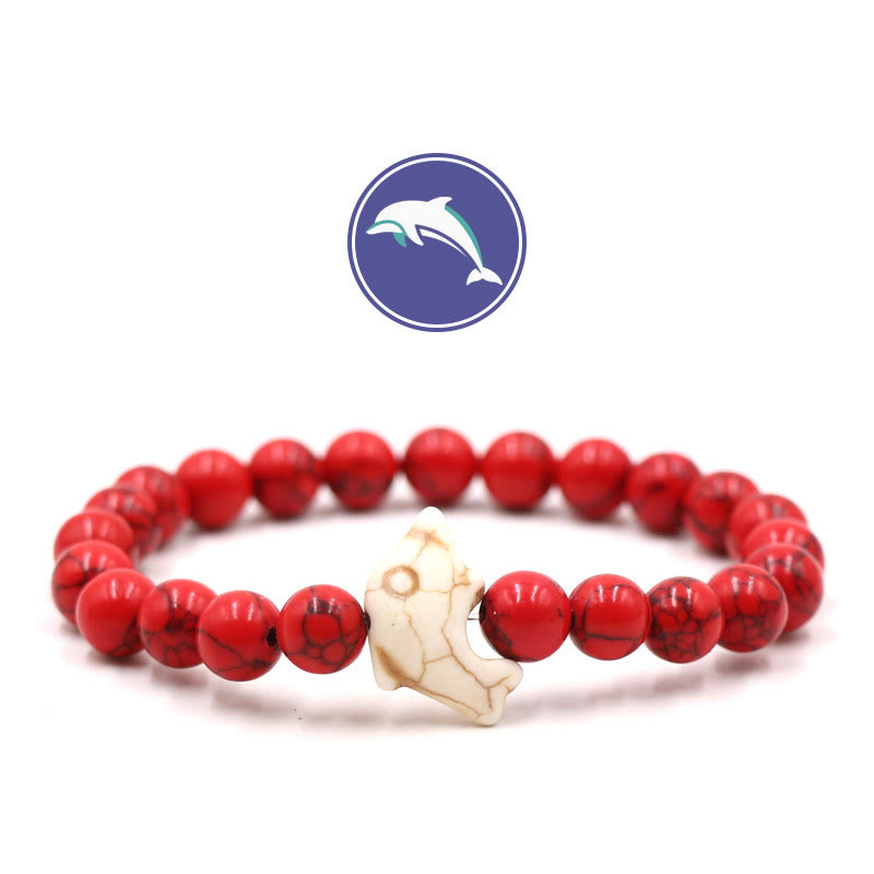 Bracciale Olivenorma Dolphin's Whisper con pietre preziose - Turchese rosso - image 17