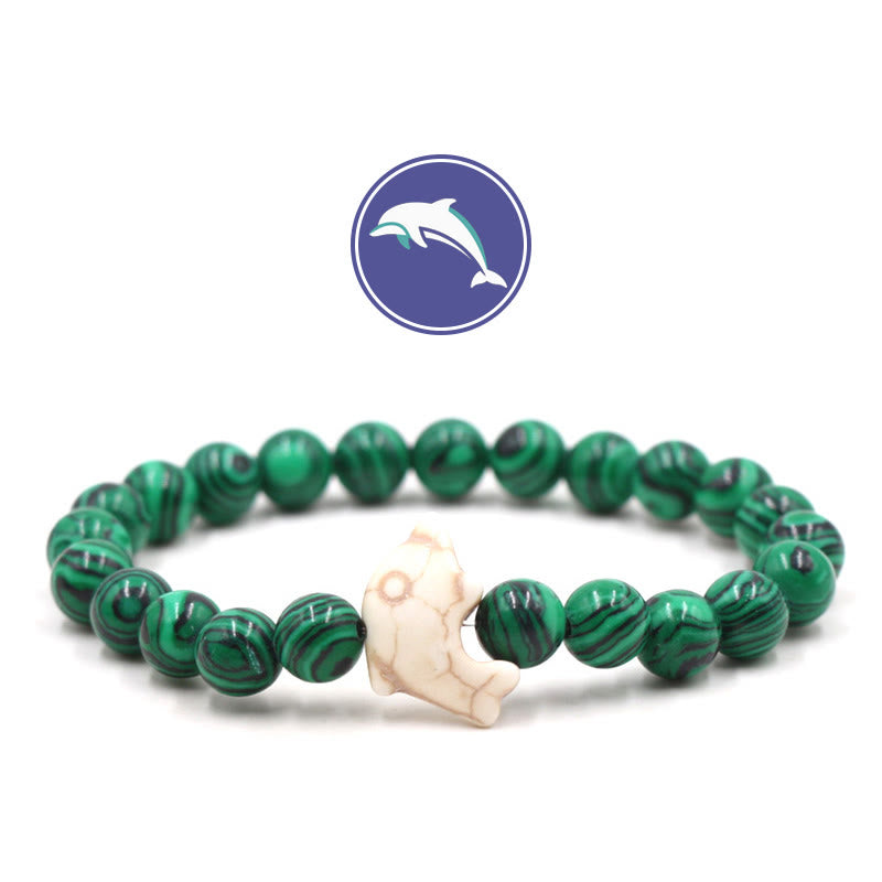 Bracciale Olivenorma Dolphin's Whisper con pietre preziose - Malachite - image 10