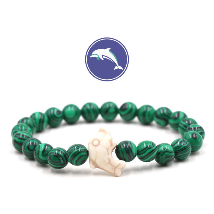 Bracciale Olivenorma Dolphin's Whisper con pietre preziose - Malachite - image 10