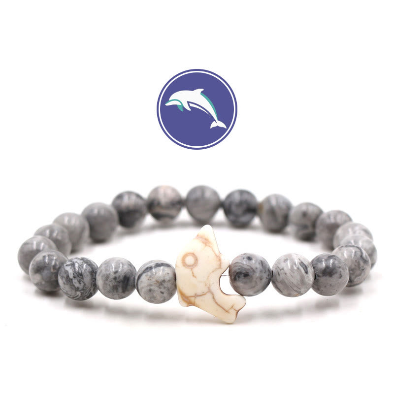 Bracciale Olivenorma Dolphin's Whisper con pietre preziose - Diaspro grigio - image 13